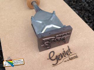 brandstempel 75x50mm voor bijvoorbeeld restaurant of café